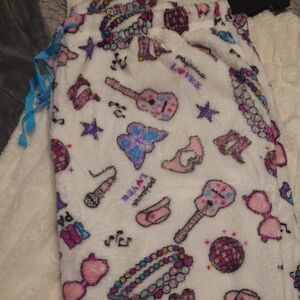 Colorful Music-Themed  Taylor Swift Pajama Pants Large New